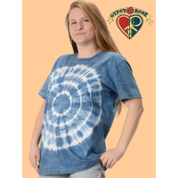 Natural Indigo Tye Dye Cotton T-Shirt