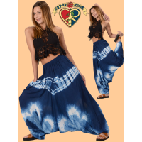 Natural Indigo Tye Dye Funky Style Harem Pants