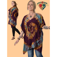 Electric Forest Tye Dye Rayon Poncho Dress