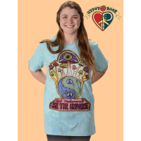 Eat Mushrooms Cotton Tye Dye T-Shirt