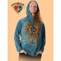 Eye Lotus Mandala Cotton Tye Dye Hoodie