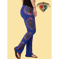 Rock Me Baby Spandex Blend Yoga Pants With Tye Dye Bursts