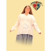 Women's Size Born Free Solid Cotton Hippie Top