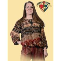 Born Free Printed Cotton Hippie Top