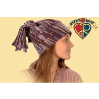 TYE DYE FLEECE W/FRINGED MOP TOP SKI HAT