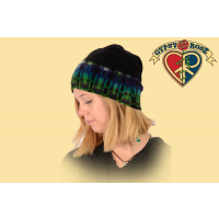 TYE DYE STRETCHY VELVET SKULL HAT