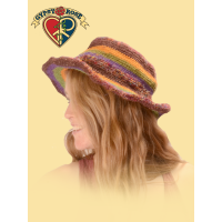 Struttin Stripes Hemp, Cotton and Recycled Silk Trim Brim Hat