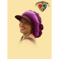 OVERSIZED DREADIE MULTI-COLOR CROCHET APPLEJACK HAT
