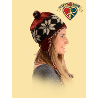 Snowflake Earflap Wool Hat