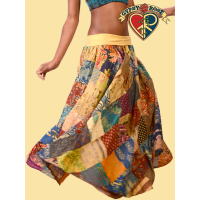 Festival Frolic Patchwork w/Super Comfy Waist Skirt
