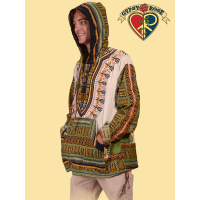 Fashion Flashback Unisex Cotton Dashiki Hoodie