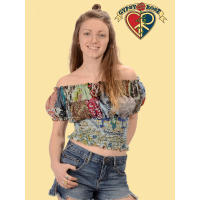 Little Wing Patchwork Corset Style Blouse