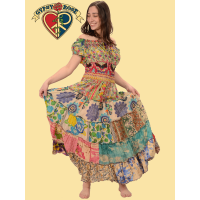 Little Wing Multi Tiered Corset Style Long Dress