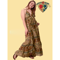 Cotton Print Frill Dress