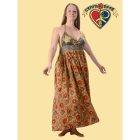 Cotton Print Maxi Halter Dress