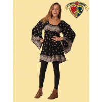 Pretty Woman Indian Print Flared Sleeve Blouse