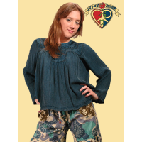 Born Free Acid Wash Hippie Top