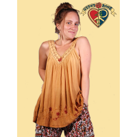 Lazy River Embroidered V-Neck Sleeveless Blouse