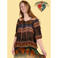 Born Free Rayon Crepe Printed Blouse