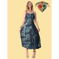 Celestial Print Rayon String Dress