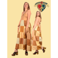 Tour Daze Patchwork Cotton Calico Open Tie Back Dress