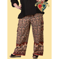 Marrakesh Express XL Indian Print Cotton Cargo Pants