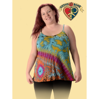 Surf City Tye Dye Spandex Blend String Top