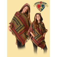 Born To Be Wild Hooded Gheri Fringed Poncho