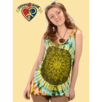 Om Flower Tye Dye Viscose Tank Top