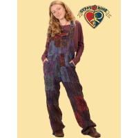 Everyday People Patchwork Hand Block Print Overalls