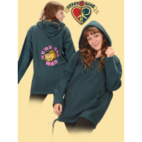 We're All Mad Cheshire Cat Hand Embroidered Heavy Cotton Hoodie