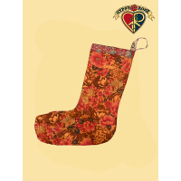 Recycled Sari Print Holiday Stocking