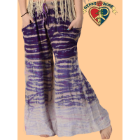 Electric Sky Ombre Tye Dye Viscose Flare Pants