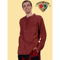 Midnight Rambler Over Dyed Striped Cotton Men's Kurta