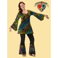 Tye Dye Velvet Bell Bottom Pants