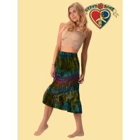 Tye Dye Velvet 3/4 Length Skirt