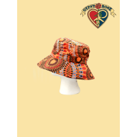Cotton Psychedelic Print Bucket Hat