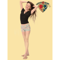 Viscose Spandex Mushroom Burst Shorts