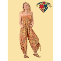 Tye Dye Cotton Butterfly Print Cinche Leg Jumper