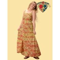 Tye Dye Cotton Butterfly Print Maxi String Dress