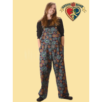 Cotton Mushroom Print Unisex Overalls