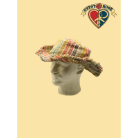 Rainbow Hemp Weave Floppy Hat