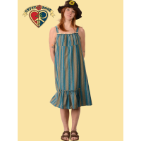 Cotton Striped Ruffle Sundress