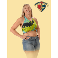 Tye Dye Fringe Haltop Top