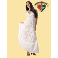 Long Dress With Crochet Hearts Dress