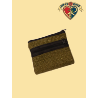 ROCKY MOUNTAIN HIGH VEGETABLE DYE HEMP 3-ZIPPER COIN PURSE