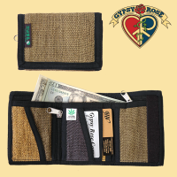 VEGETABLE DYE HEMP TRIFOLD WALLET