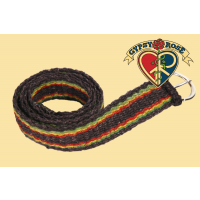 JAMAICAN RED HEMP RASTA BELT