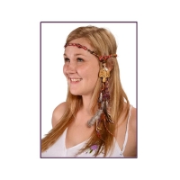 MIND OVER MATTER HEADBAND WITH BONE MUSHROOM ON HEMP & RECYCLED SILK