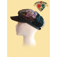 CINNAMON GIRL ADJUSTABLE PRINTED CORDUROY PATCHWORK CAP